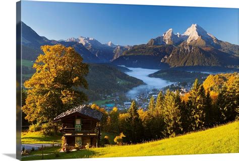 Berchtesgaden In Autumn With The Watzmann Mountain Bavaria Germany