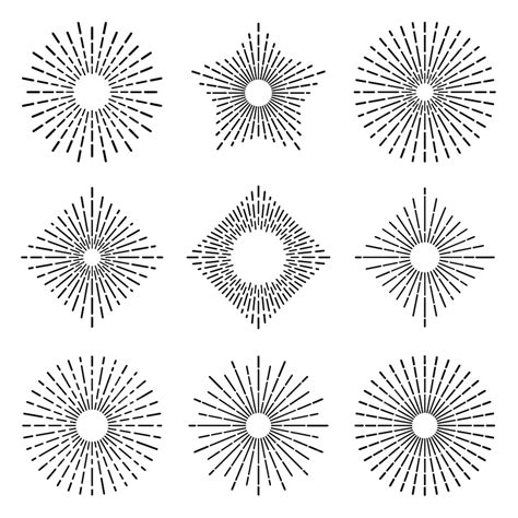 Sun Logo Sunburst Vector Design Images Retro Sunburst Sunshine Lines