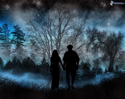 Couples Winter Night Wallpapers Wallpaper Cave