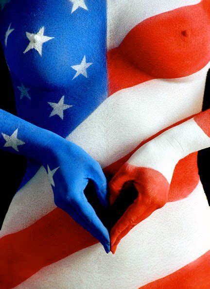 Independence Day Here’s Some American Flag Body Art Body Art Painting Body Painting Flag