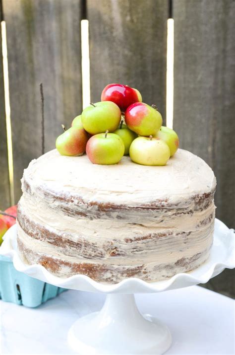 Three Layer Apple Cake With Bourbon Butterscotch Buttercream Frosting