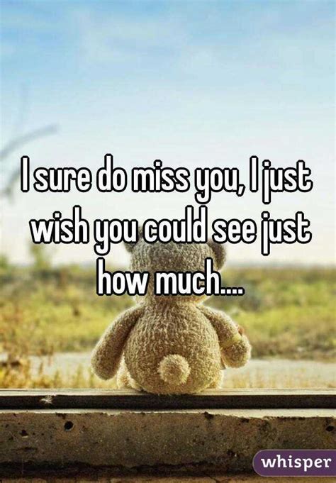 I Sure Do Miss You I Just Wish You Could See Just How Much