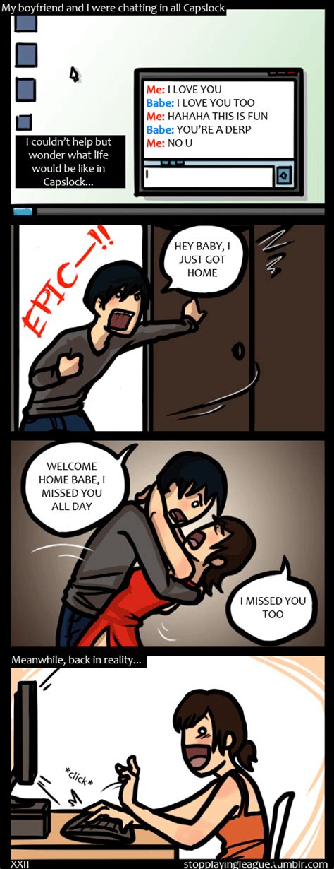 Capslock Cute Couple Comics Funny Couple Pictures Funny Couples