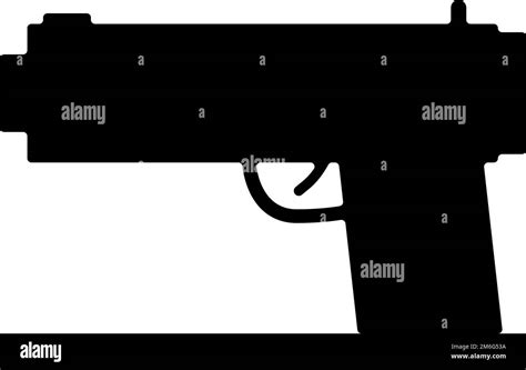 Gun Silhouette Icon Shooting Editable Vector Stock Vector Image Art