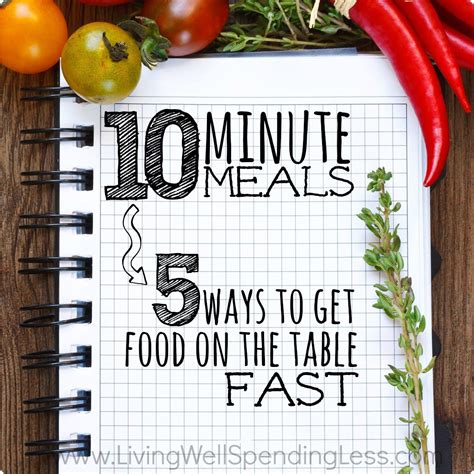 10 Minute Meals Notebook Square Living Well Spending Less®