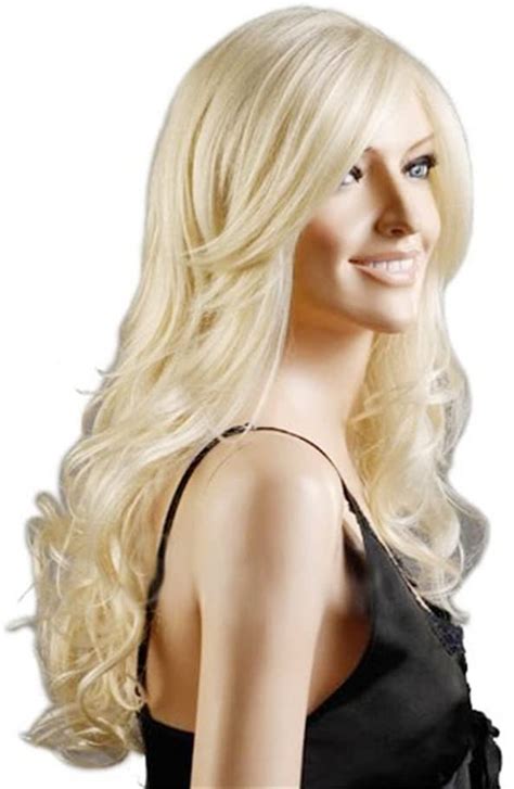 Wigs 75cm 30″ Women’s Hair Wig Fashion Long Big Wavy Heat Resistant Light Blonde Wig For