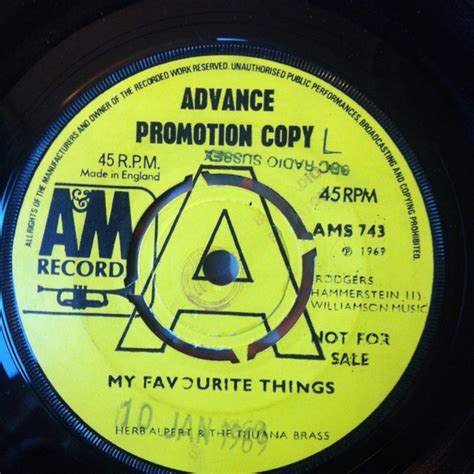 Herb Alpert And The Tijuana Brass My Favourite Things 1969 Vinyl