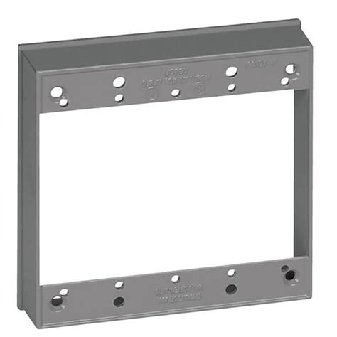 Sigma Engineered Solutions 2 Gang Gray Metal Weatherproof New Work Standard Box Extender
