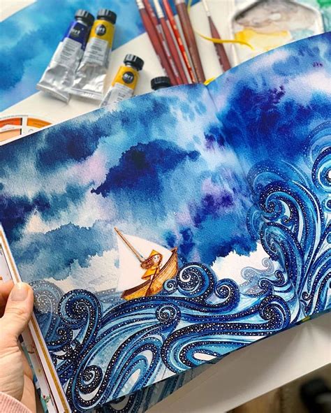 Stormy Seas In 2020 Art Watercolor Watercolor Illustration