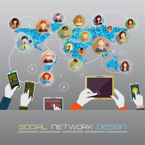 Social Network Concept Stock Illustration Illustration Of Media