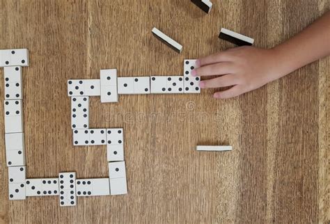 Playing Dominos Stock Photo Image Of Wood Fingers 101333194