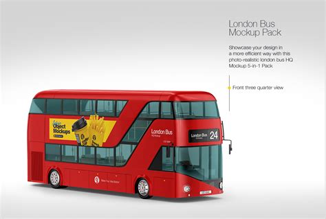 london bus mockup pack    pack creativebundlesco