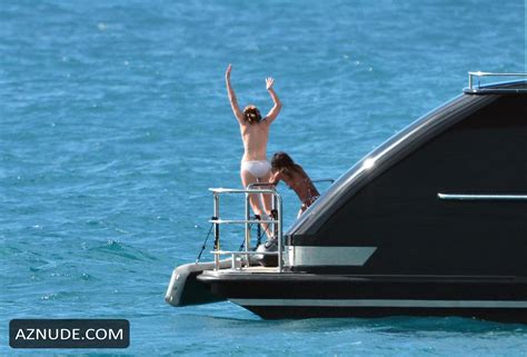 Lily Cole ToplessÂ On A Yacht In St Barts Aznude
