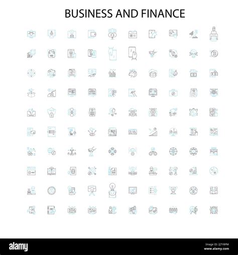 Business And Finance Icons Signs Outline Symbols Concept Linear
