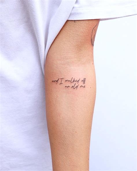 Phrase Tattoo A Below The Elbow Phrase Design Click Through For 49