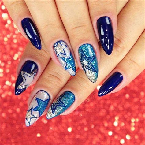 36 Deep Blue Nail Art Design For Winter Season Blue Nail Art Nail