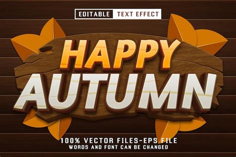Premium Vector Autumn Editable Text Effect