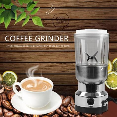 Portable Stainless Steel Electric Coffee Grinder Maker Coffee Bean