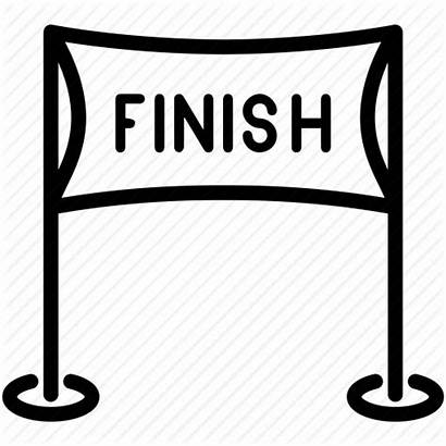 Finish Line Icon End Race Clip Play