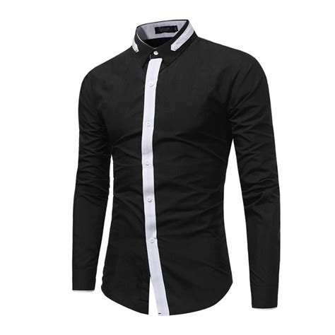 Brand 2018 Fashion Male Shirt Long Sleeves Tops British Business Casual