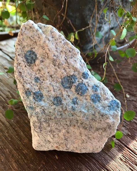 K2 Stone Standing Raw Azurite In Granite Pakistan 2074 Grams Cr3198