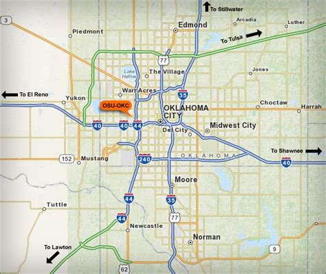 Metropolitan Map Oklahoma State University Oklahoma City