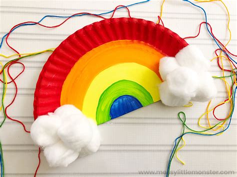 Paper Plate Rainbow Craft For Toddlers And Preschoolers Messy Little