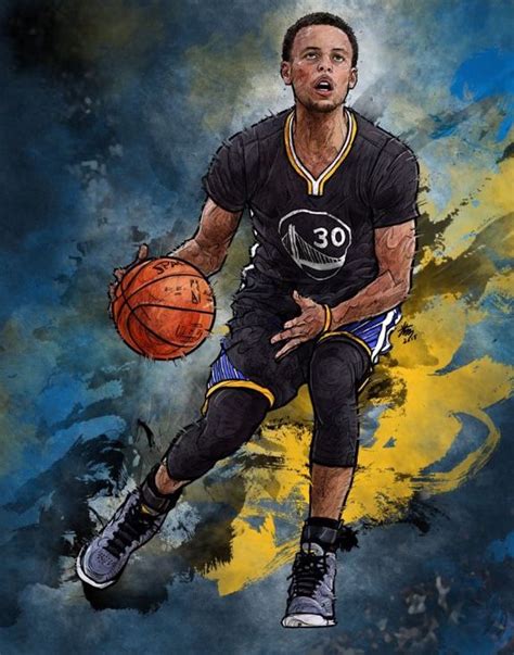 Stephen Curry Keep It Moving Illustration Hooped Up Nba Stephen