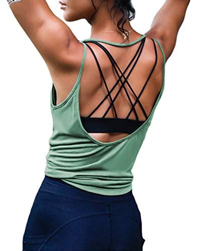 Oyanus Womens Summer Workout Tops Sexy Backless Yoga Shirts Loose Open