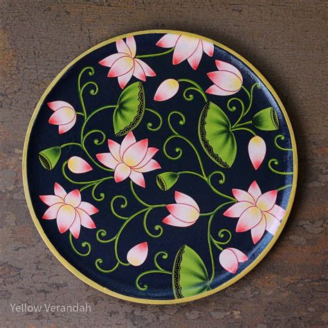 Pichwai Handpainted Wall Plate 10 In 2021 Diy Canvas Art Painting