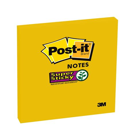 Post It Super Sticky Notes 3 X 3 Electric Yellow 1 Pad Walmart