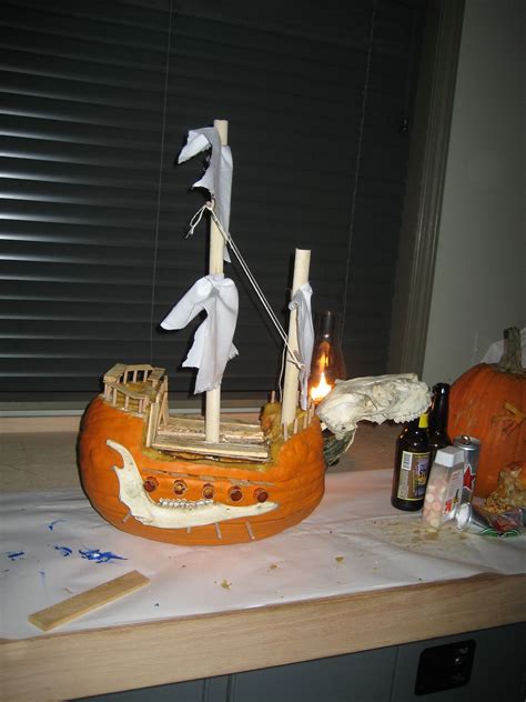 Abes 2nd Place Carved Pumpkin Pirate Ship Preschool Crafts Fall Fall