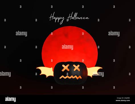 Halloween Greeting Design Happy Halloween Text With Pumpkin Halloween
