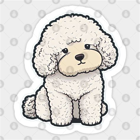 Cute Poodle Dog Anime Cartoon Style Poodle Sticker Teepublic