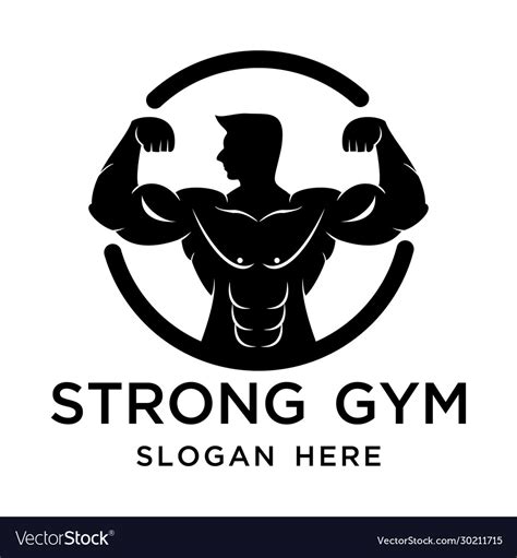 Strong Gym Logo Design Simple Royalty Free Vector Image