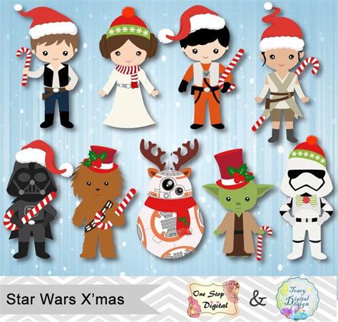 Christmas Star Wars Clipart Christmas Star Wars Clip Art Etsy Star