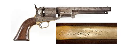 4750 Civil War Confederate Officer Inscribed 1851 Navy Revolver And