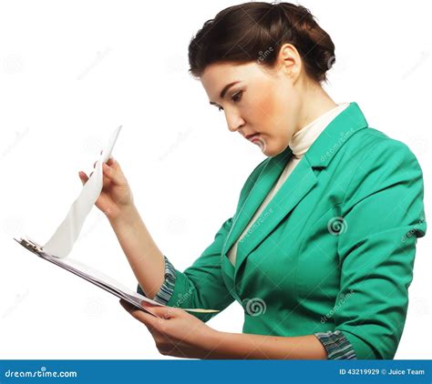 Portrait Of Writing Businesswoman Stock Image Image Of Businesswoman