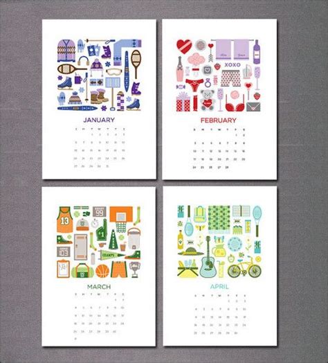 Creative Calendar Graphic Design Calendar Calendar Design