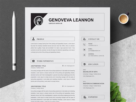 Dribbble 01clean Professional Creative And Modern Resume Cv