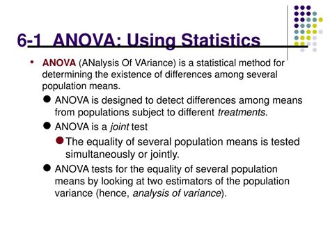Ppt Analysis Of Variance Anova And Multivariate Analysis Of Variance Manova Powerpoint