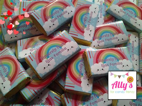 Rainbow Themed Chocolate Bar Allys Party