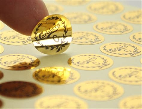 1000pcs Customized Round Glossy Gold Brand Logo Stickers Labels Custom