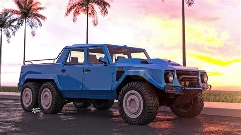 Rad Lamborghini Lm002 6x6 Rendering Is All About 80s Excess The New
