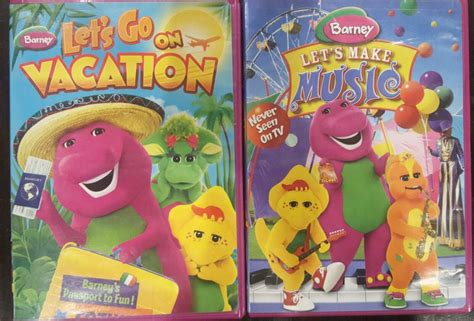Lets Go On Vacation And Lets Make Music Rare Dvd Barney The Dinosaur Tv