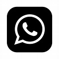 Whatsapp logo black and white, whatsapp black logo transparent png ...