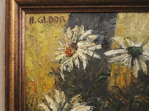 Vintage Flower Art Floral Painting Framed Original Fine Art Mid