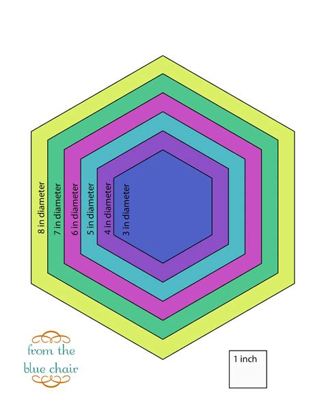 Full Page Free Printable Hexagon Template For Quilting