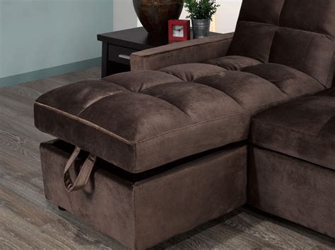 Brassex Jayden Slim Profile Sectional With Pull Out Bed And Storage Canadian Tire