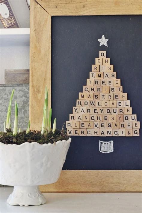 Scrabble Tile Christmas Tree Christmasideas Christmas Decor Diy